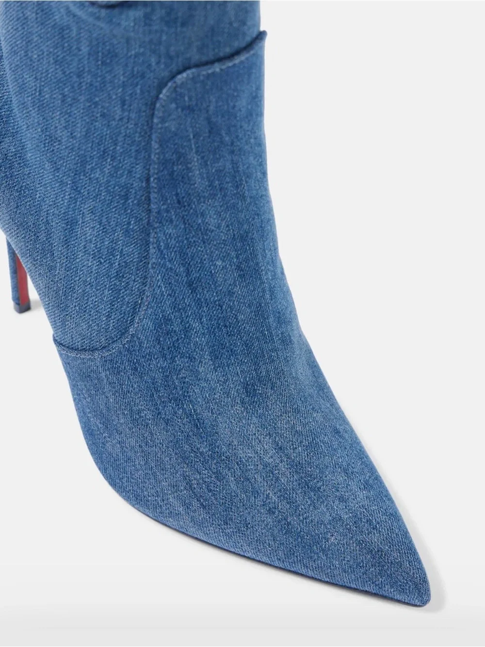 Christian Louboutin Blue Denim Over-the-Knee Stiletto Boots